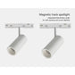 White magnetic track spotlight — adjustable angle for wall washing / accent