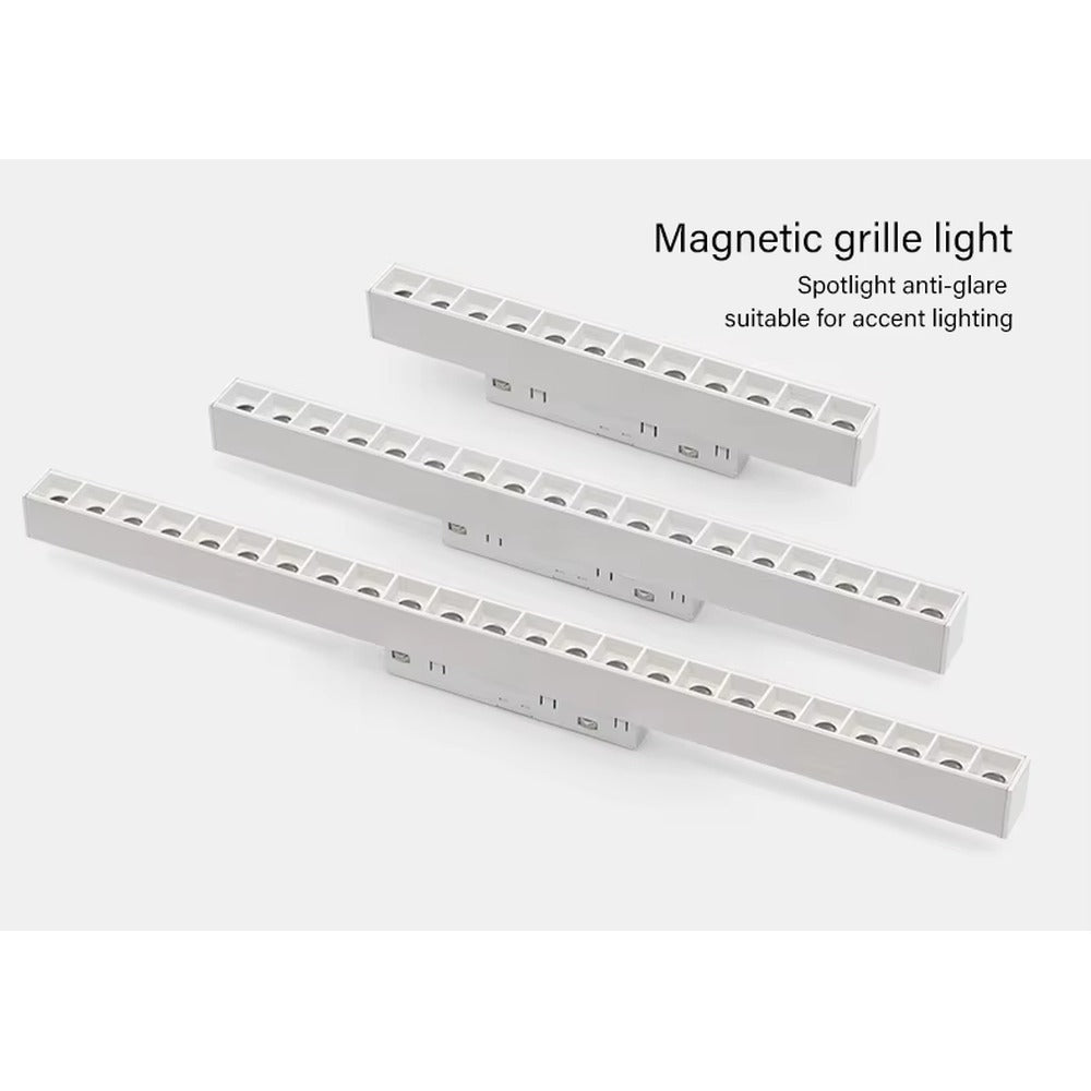 White magnetic grille light — anti-glare laser blade for accent lighting