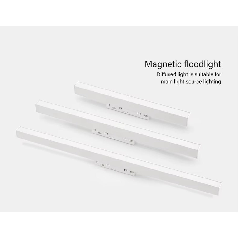 White magnetic floodlight — diffused linear, main light source