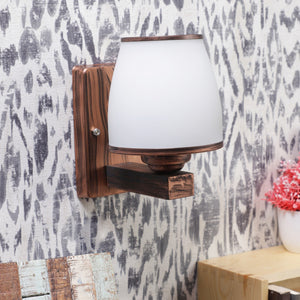 Wooden Metal Wall Light -2020-1W - Included Bulb