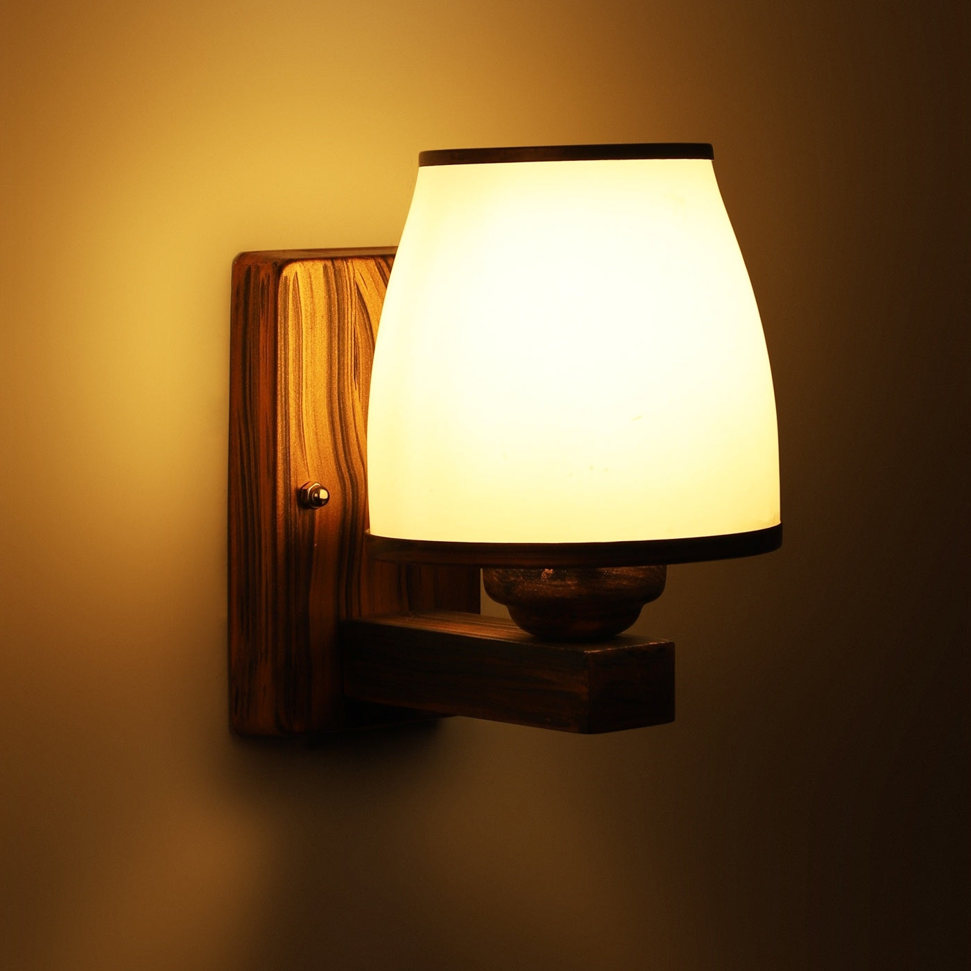 Wooden Metal Wall Light -2020-1W - Included Bulb