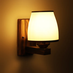 Wooden Metal Wall Light -2020-1W - Included Bulb