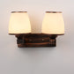 Wooden Metal Wall Light -2020-2W - Included Bulb