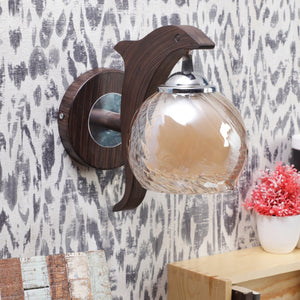 Wooden Wood Wall Light -S-186-1W - Included Bulb