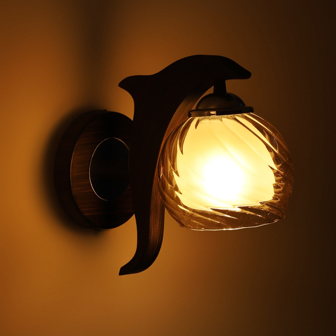 Wooden Wood Wall Light -S-186-1W - Included Bulb