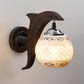 Antique Wood Wall Light -S-202-1W - Included Bulb