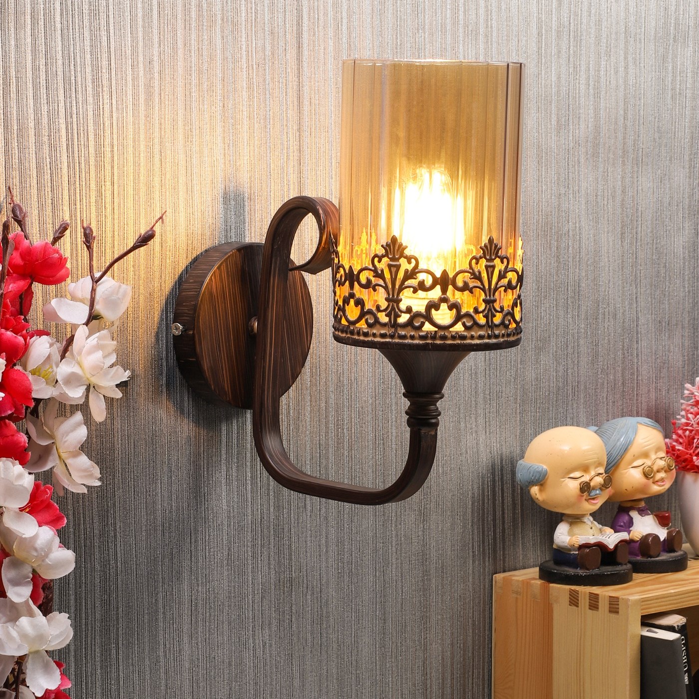 Antique Metal Wall Light -S-203-1W - Included Bulb