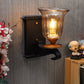 Wooden Wood- Metal Wall Light -S-209-1W - Included Bulb