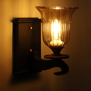 Wooden Wood- Metal Wall Light -S-209-1W - Included Bulb