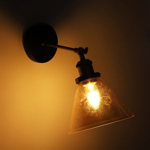 Black Metal Wall Light -S-218-1W - Included Bulb