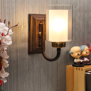 Wooden Metal Wall Light -S-260-1W - Included Bulb