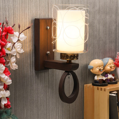 Wooden Wood Wall Light -S-280-1W - Included Bulb