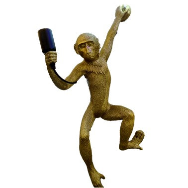 JS-LBR Wall Monkey- Golden Antique Novelty Wall Lights