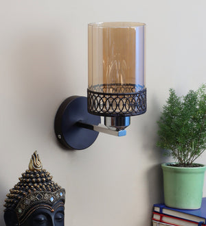 Andre Metal Wall Mounted Uplight Sconce (Black) | 286-1W | Included Bulb | Eliante by Jainsons Lights