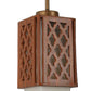 Sloka White Glass Hanging Light | MNO-41-1P-Wood | Included Bulb | Eliante by Jainsons Lights