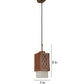 Sloka White Glass Hanging Light | MNO-41-1P-Wood | Included Bulb | Eliante by Jainsons Lights