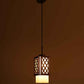 Sloka White Glass Hanging Light | MNO-41-1P-Wood | Included Bulb | Eliante by Jainsons Lights