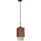 Sloka White Glass Hanging Light | MNO-41-1P-Wood | Included Bulb | Eliante by Jainsons Lights
