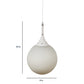 White Metal Single Hanging Light | 10"-DOOM-MF | Included Bulb | Eliante by Jainsons Lights