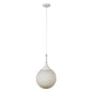 White Metal Single Hanging Light | 10"-DOOM-MF | Included Bulb | Eliante by Jainsons Lights