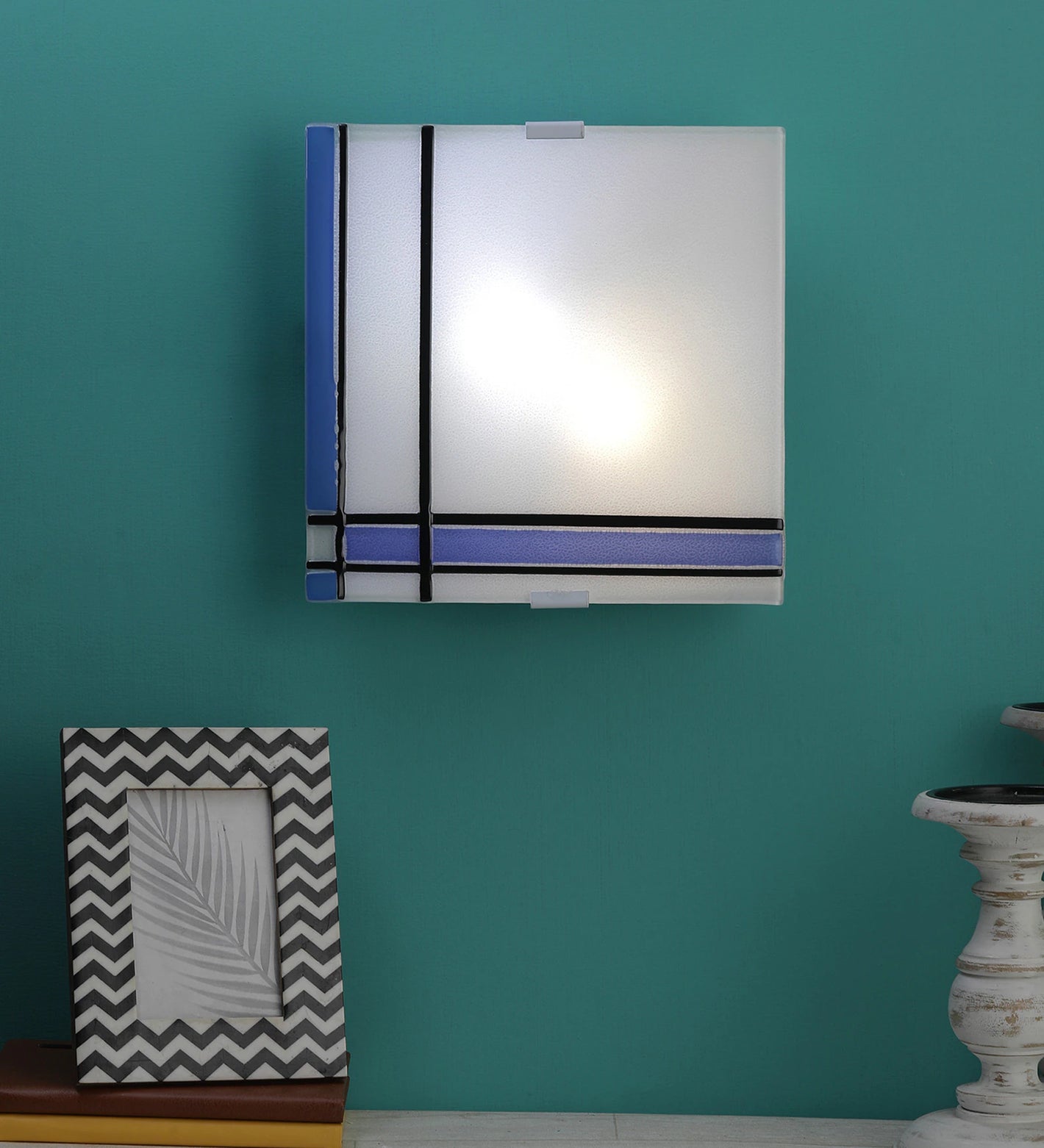 Contemporary Metal Flush Mount Wall Light (White) | 87501 | Included Bulb | Eliante by Jainsons Lights