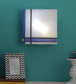 Contemporary Metal Flush Mount Wall Light (White) | 87501 | Included Bulb | Eliante by Jainsons Lights