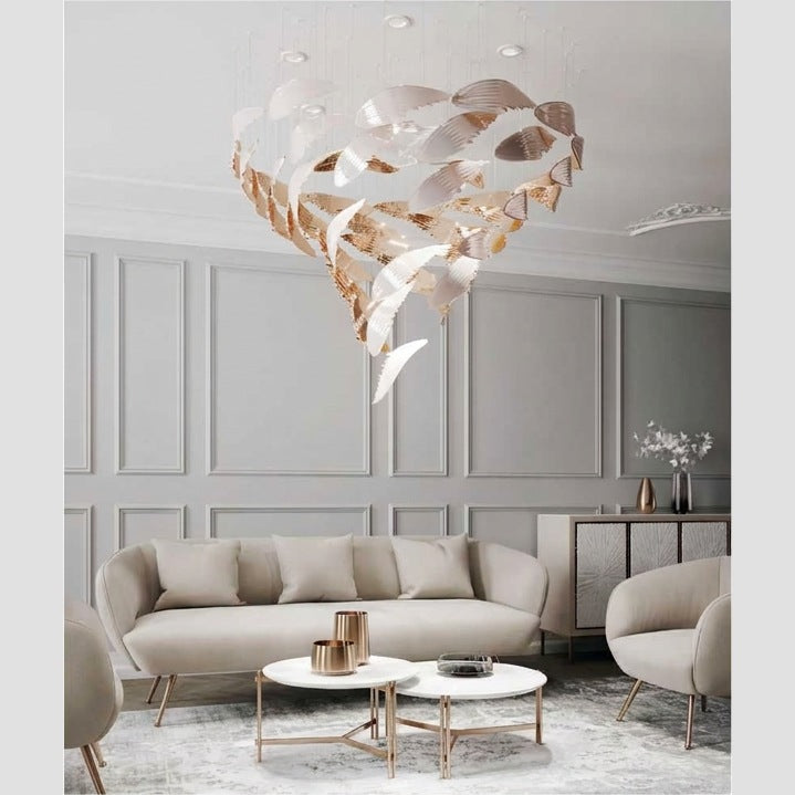 WINGS Hand-Blown Glass Wing Suspension Collection – full view