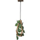 Wood-Leaf Brown WOOD Hanging Light | B-FLOWAR-1LP | Included Bulb | Eliante by Jainsons Lights