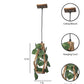 Wood-Leaf Brown WOOD Hanging Light | B-FLOWAR-1LP | Included Bulb | Eliante by Jainsons Lights
