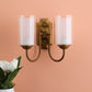 Lyon Glass Wall Mounted Uplight Sconce (Gold) | S-191-2W | Included Bulb | Eliante by Jainsons Lights