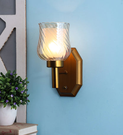 Como Glass Wallchieres (Gold) | S-139-1W | Included Bulb | Eliante by Jainsons Lights