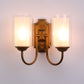 Lyon Glass Wall Mounted Uplight Sconce (Gold) | S-191-2W | Included Bulb | Eliante by Jainsons Lights