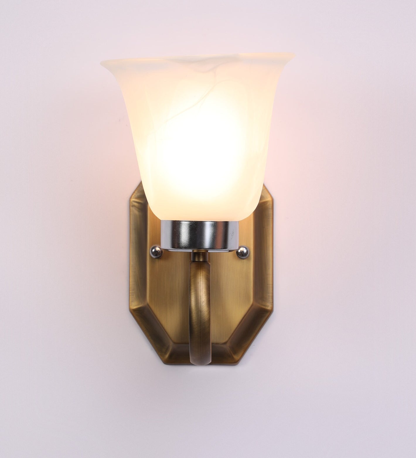 Delmas Gold Glass Wall Sconces | S-99-1W | Included Bulb | Eliante by Jainsons Lights