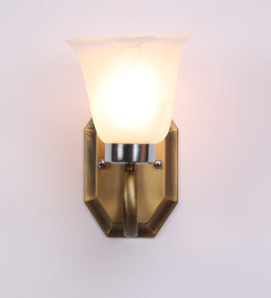 Delmas Gold Glass Wall Sconces | S-99-1W | Included Bulb | Eliante by Jainsons Lights