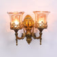 Persian Gold Glass Wall Sconces | S-197-2W | Included Bulb | Eliante by Jainsons Lights