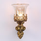 Corner Glass Wallchieres (Gold) | S-197-1W | Included Bulb | Eliante by Jainsons Lights