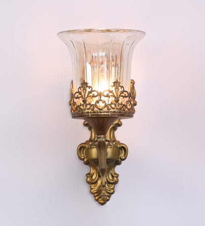 Corner Glass Wallchieres (Gold) | S-197-1W | Included Bulb | Eliante by Jainsons Lights