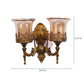 Persian Gold Glass Wall Sconces | S-197-2W | Included Bulb | Eliante by Jainsons Lights