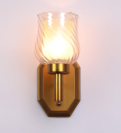 Como Glass Wallchieres (Gold) | S-139-1W | Included Bulb | Eliante by Jainsons Lights
