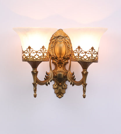 Dijon Glass Wallchieres (Gold) | S-187-2W | Included Bulb | Eliante by Jainsons Lights