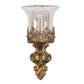 Corner Glass Wallchieres (Gold) | S-197-1W | Included Bulb | Eliante by Jainsons Lights