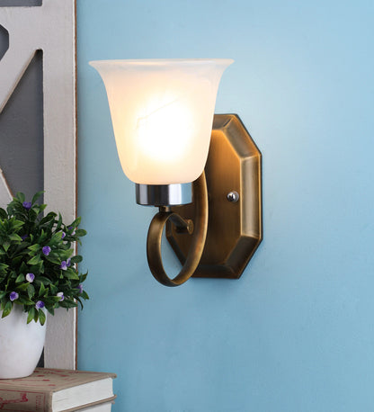 Delmas Gold Glass Wall Sconces | S-99-1W | Included Bulb | Eliante by Jainsons Lights