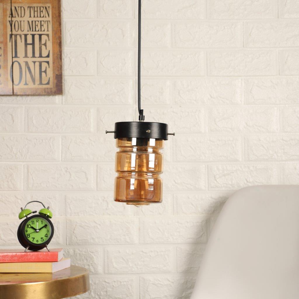 Z-10-1LP-EDISON-Raven Black Metal Hanging Light