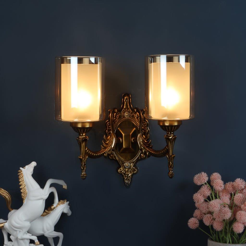 Dorada Gold Metal Wall Light - JZ-332-2W - Included Bulbs