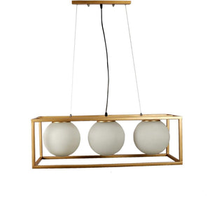 Dorada Antique Gold Brass Hanging Light - Z-555-3LP - Included Bulbs